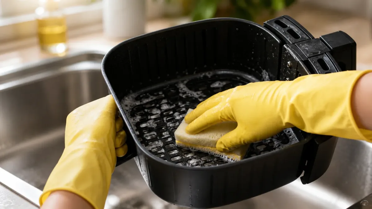 Airfryer tisztítása: így tüntesd el a zsírt és a szagokat