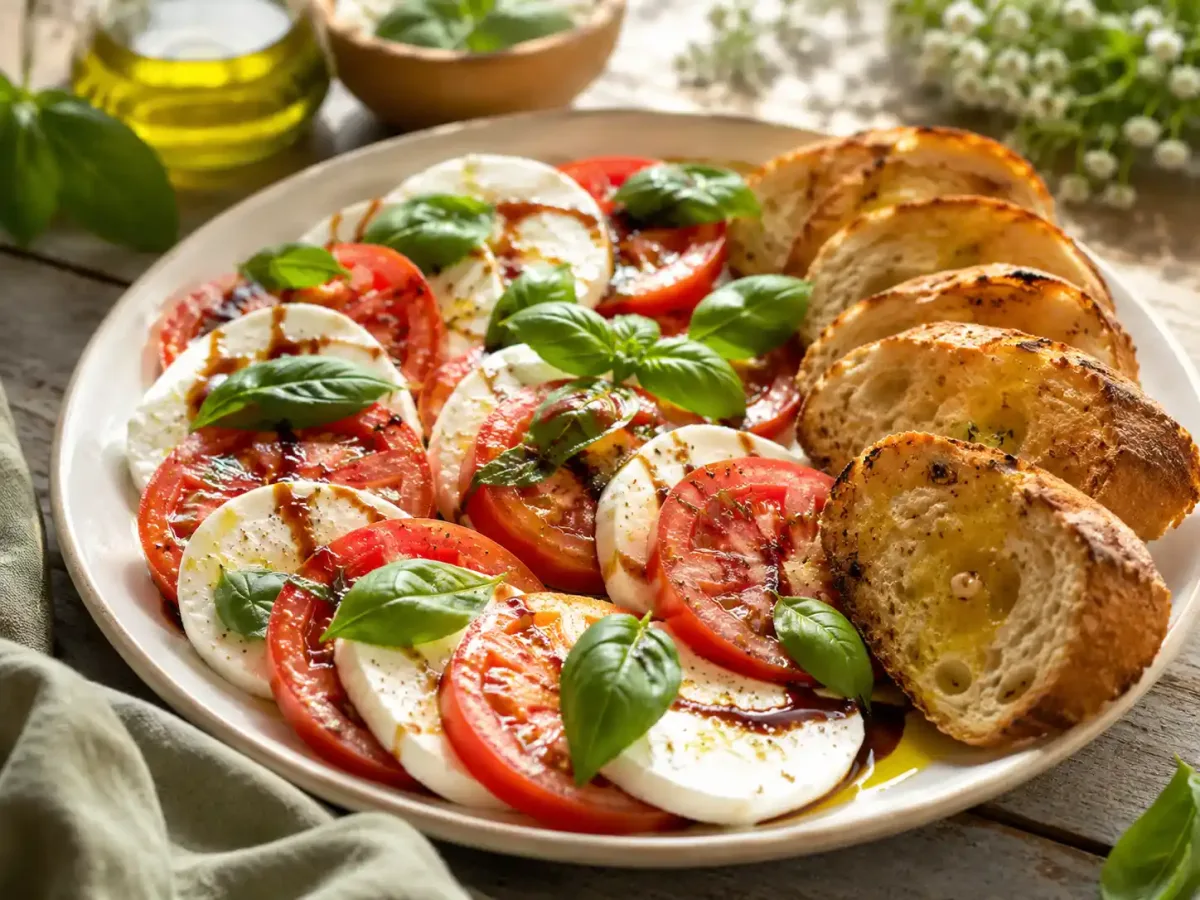 Caprese saláta bagettel