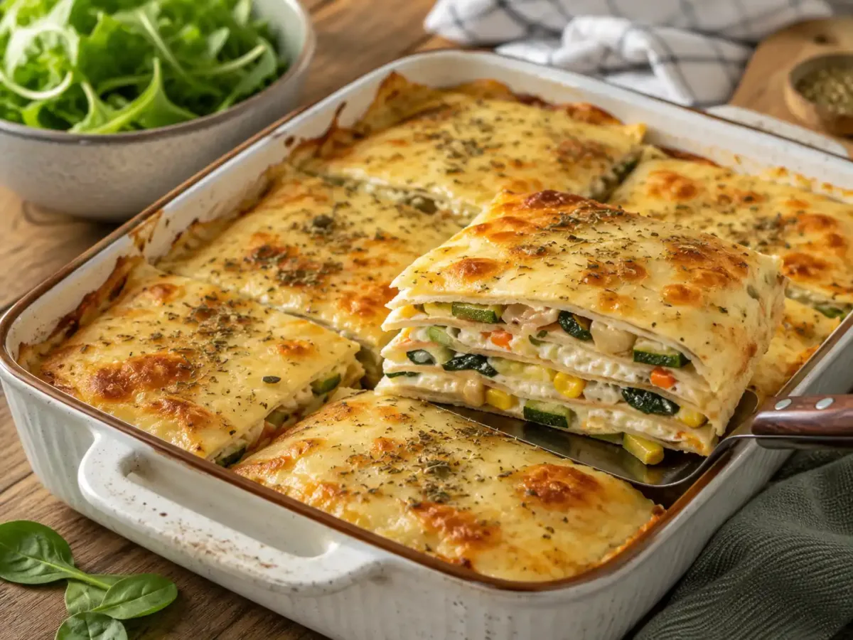 Rakott zöldséges wrap sajtkrémmel