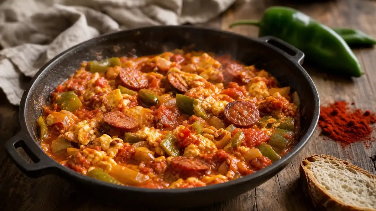 Klasszikus lecsó kolbásszal és tojással recept