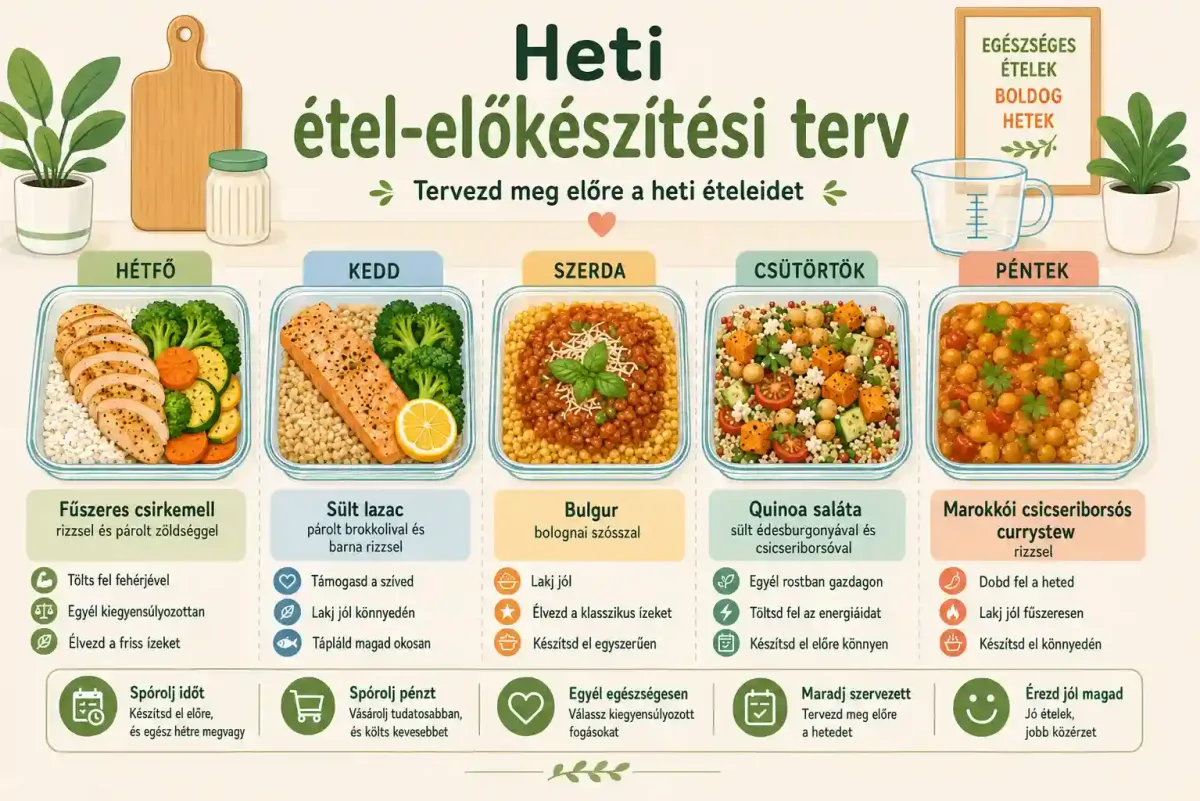 Meal prep kezdőknek: 5 napos ebédterv