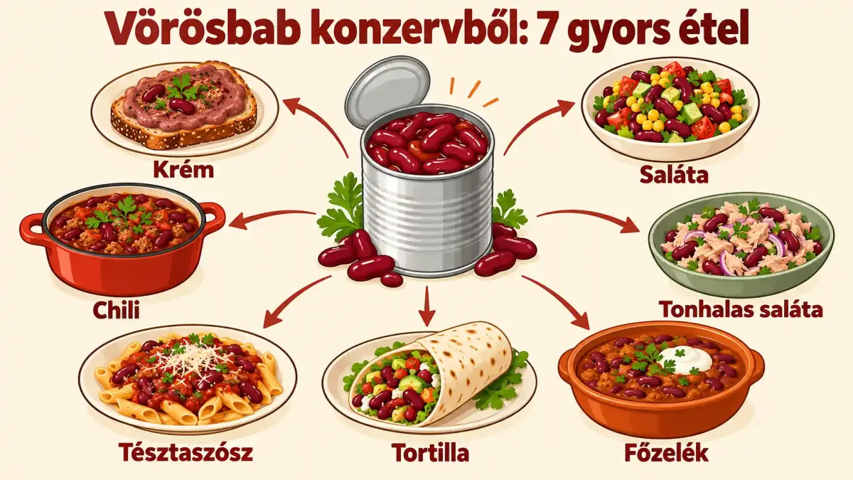 Vörösbab konzervből: 7 gyors, laktató étel