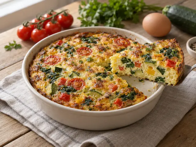 Air fryer zöldséges frittata