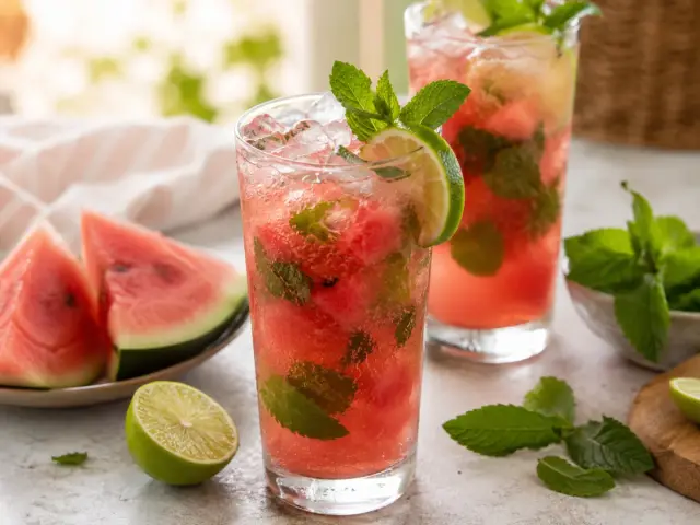 Alkoholmentes görögdinnyés mojito