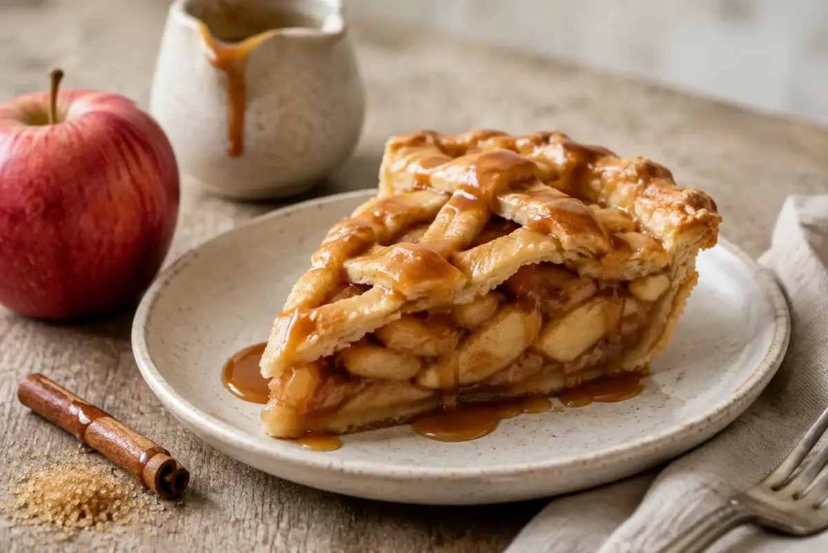 Almás pite karamellel