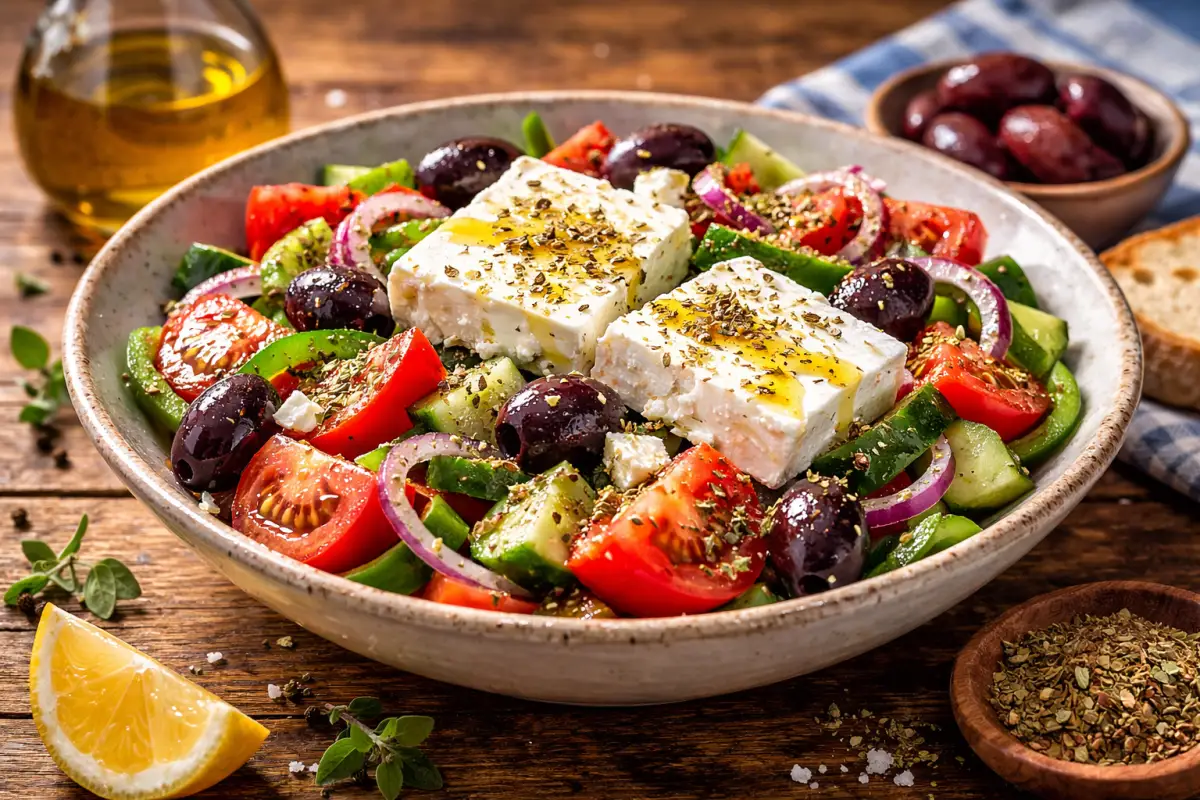 Az eredeti görög saláta (Horiatiki) receptje