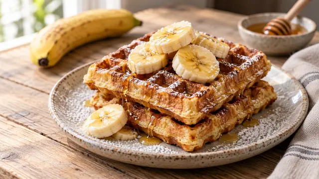 Banános gofri recept – puha belül, ropogós kívül