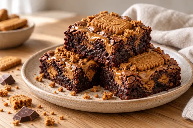 Biscoff brownie recept – krémes, karamellás, szaftos belsővel