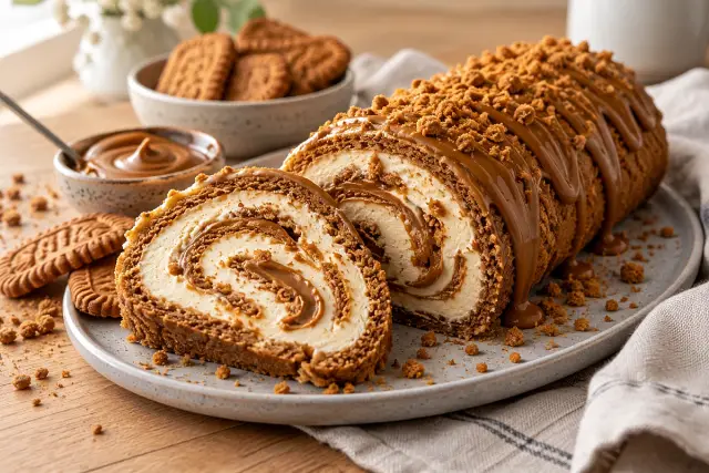 Biscoff keksztekercs recept – sütés nélküli, krémes