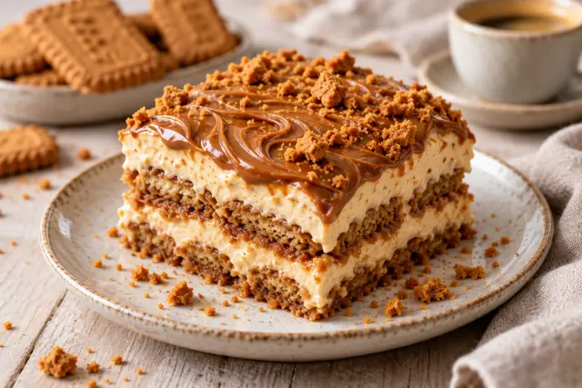 Biscoff tiramisu recept – krémes, tojás nélküli, sütés nélkül