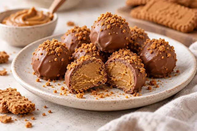 Biscoff trüffel recept – sütés nélkül, krémes