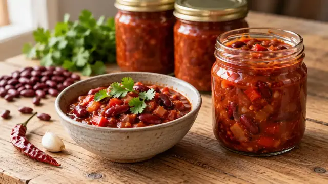 Chilis bab konzerv házilag vörösbabból