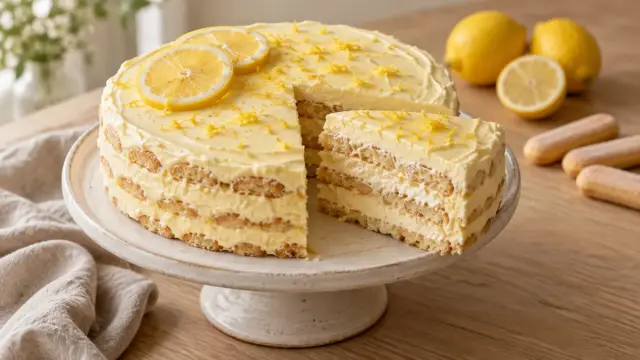 Citromos hűtőtorta babapiskótával