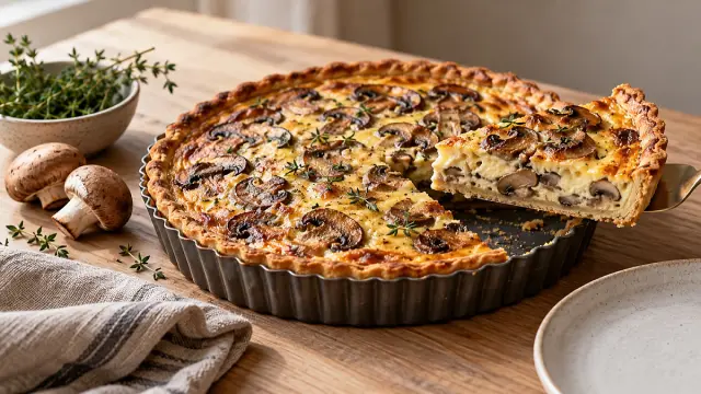 Gombás quiche