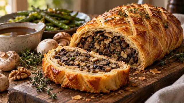 Gombás Wellington leveles tésztában