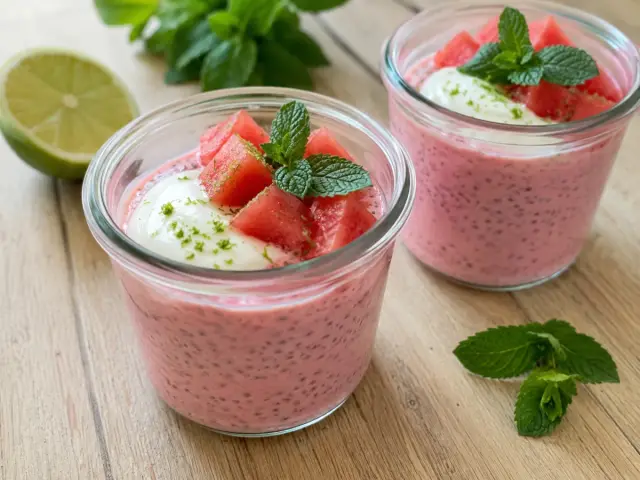 Görögdinnyés chia puding