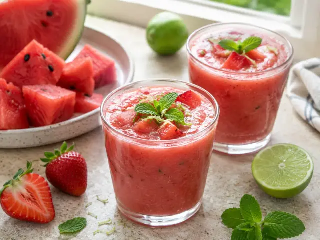 Görögdinnyés epres smoothie