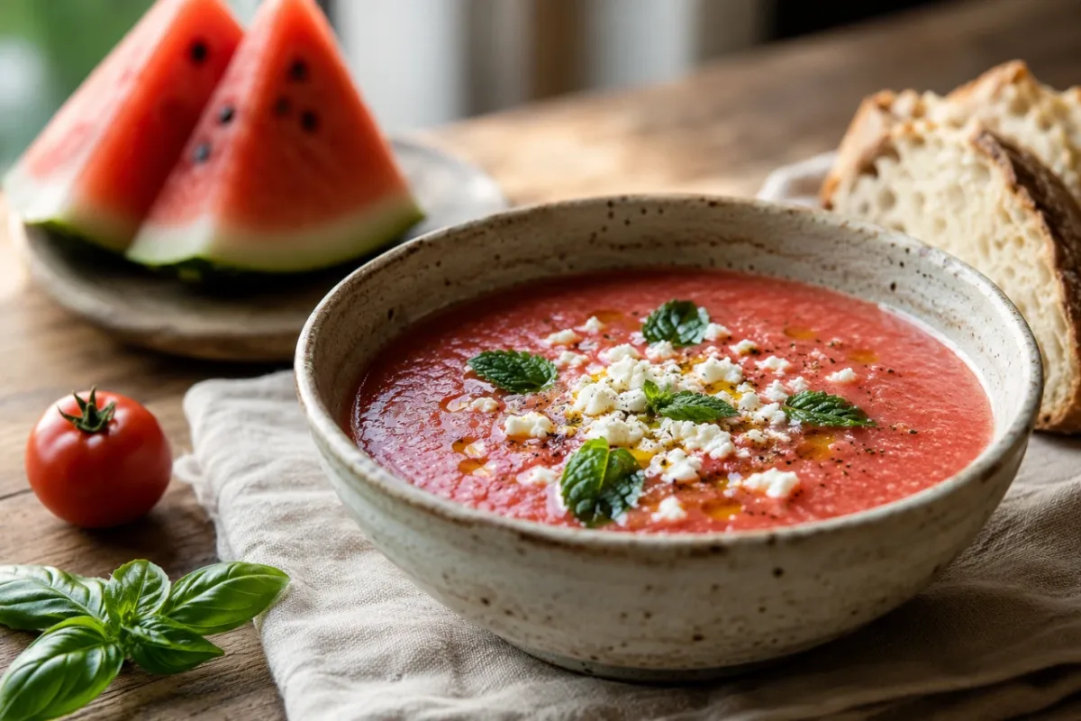 Görögdinnyés gazpacho