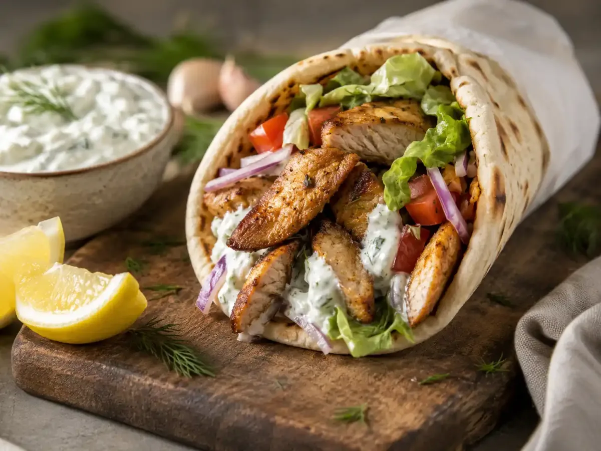 Gyros air fryerben recept