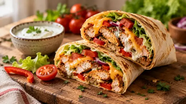 Húsos-zöldséges wrap recept