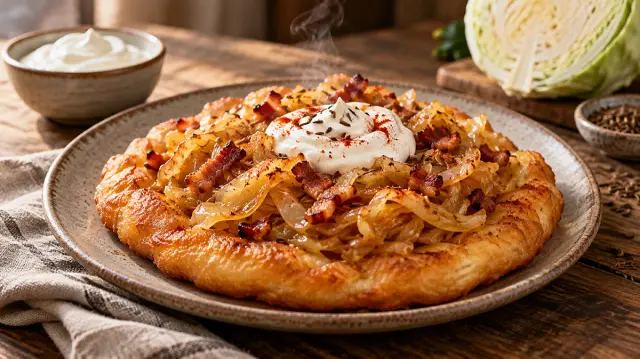 Káposztás lángos