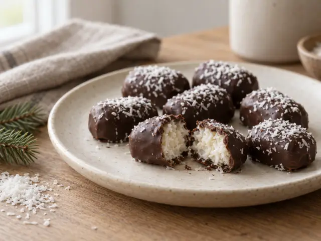 Kókuszos szaloncukor – házi, főzés nélküli recept