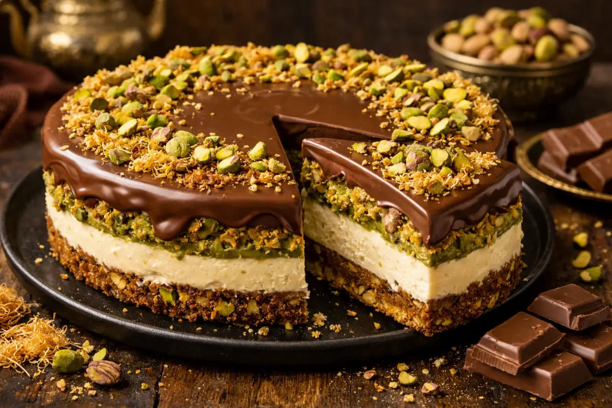 Krémes dubai csokoládé sajttorta recept