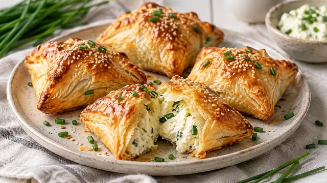 Krémsajtos leveles tésztás batyu