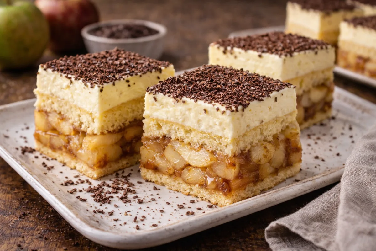 Mennyei almás krémes házi piskótával