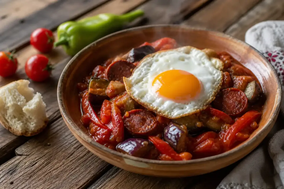 Padlizsános lecsó recept