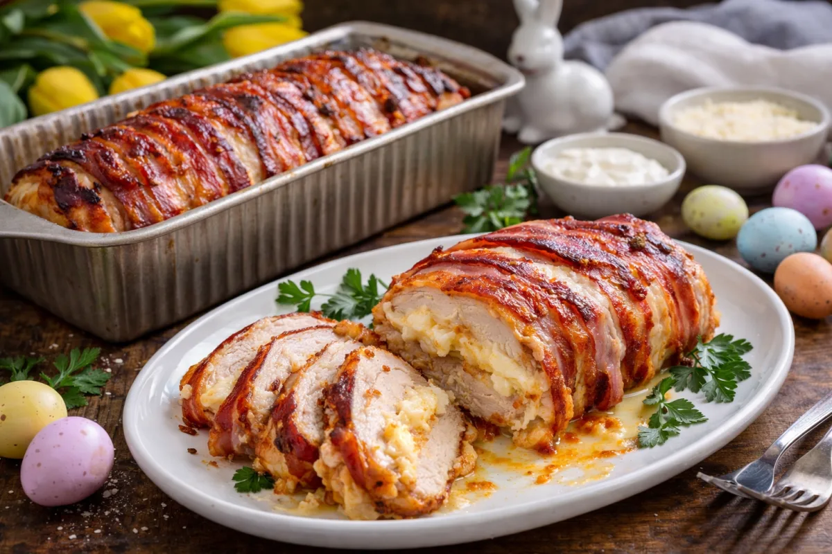 Ünnepi húsvéti sertéskaraj őzgerincben sütve