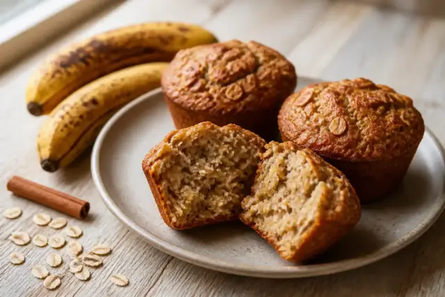 Zabpelyhes-banános muffin recept