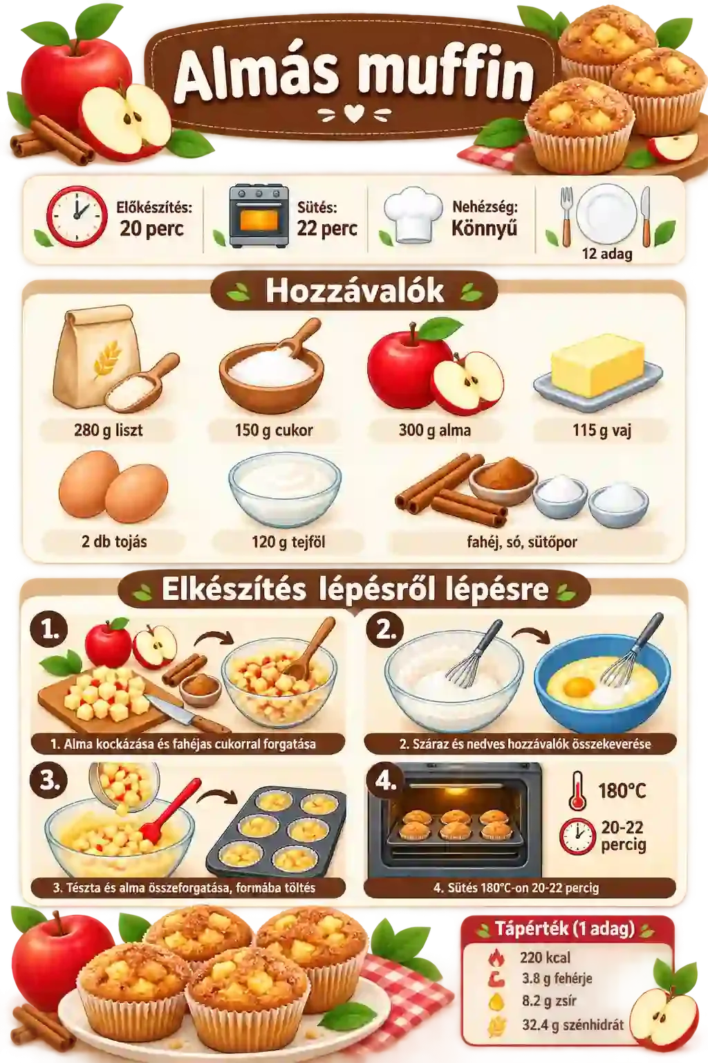 Almás muffin