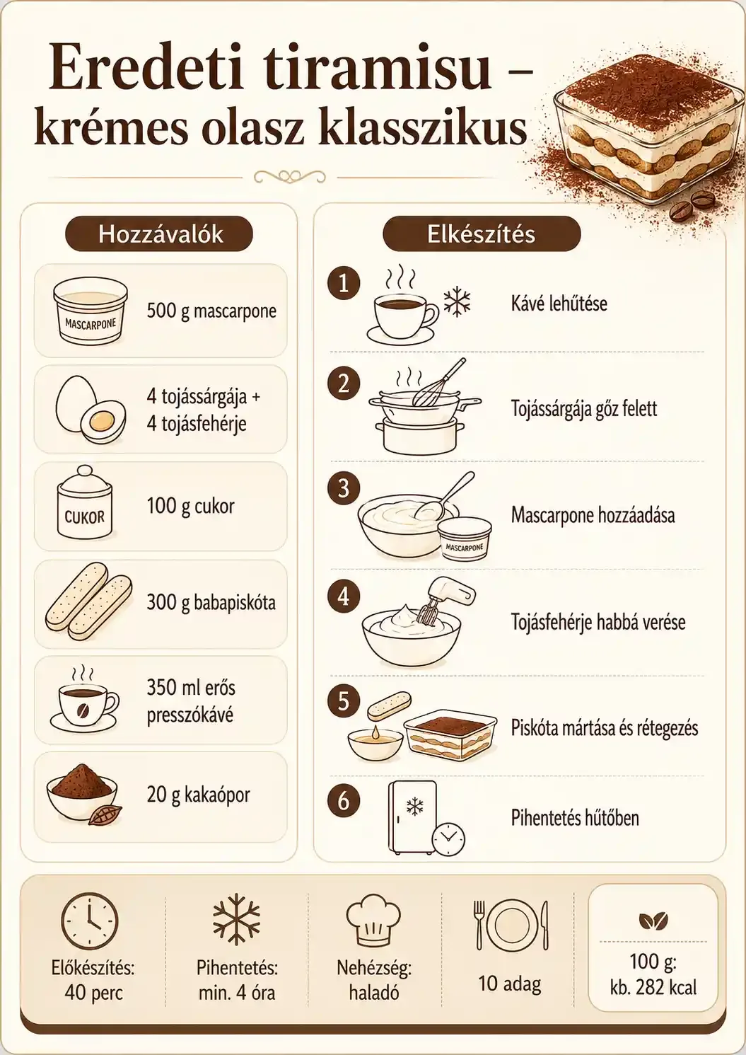 Tiramisu recept