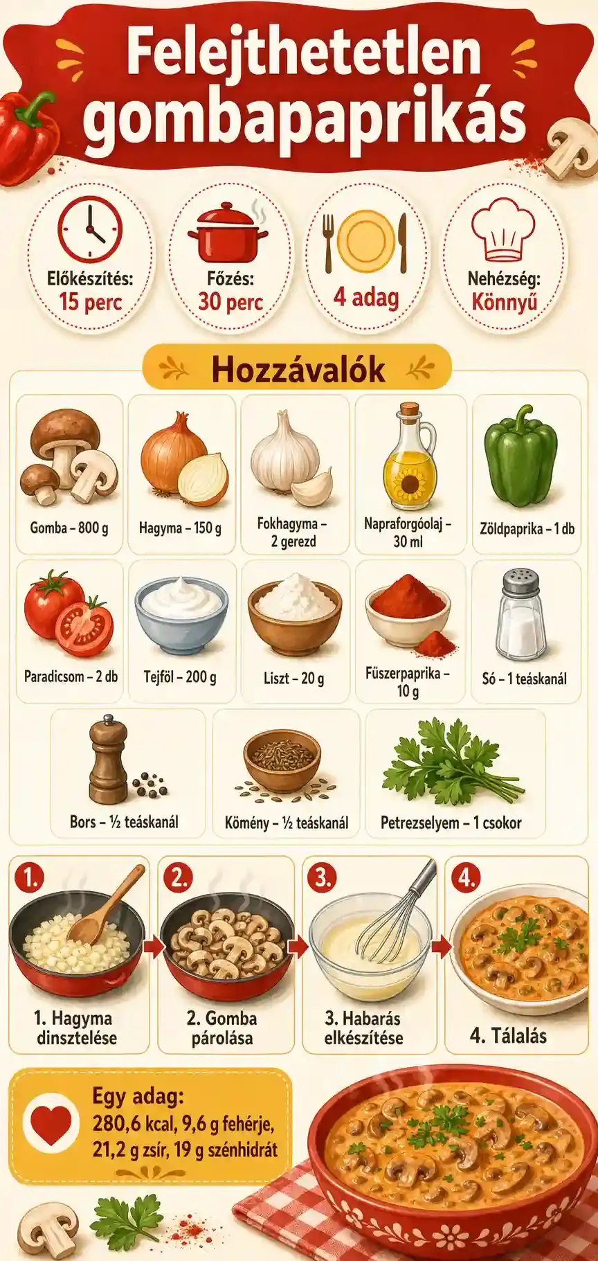 Felejthetetlen gombapaprikás