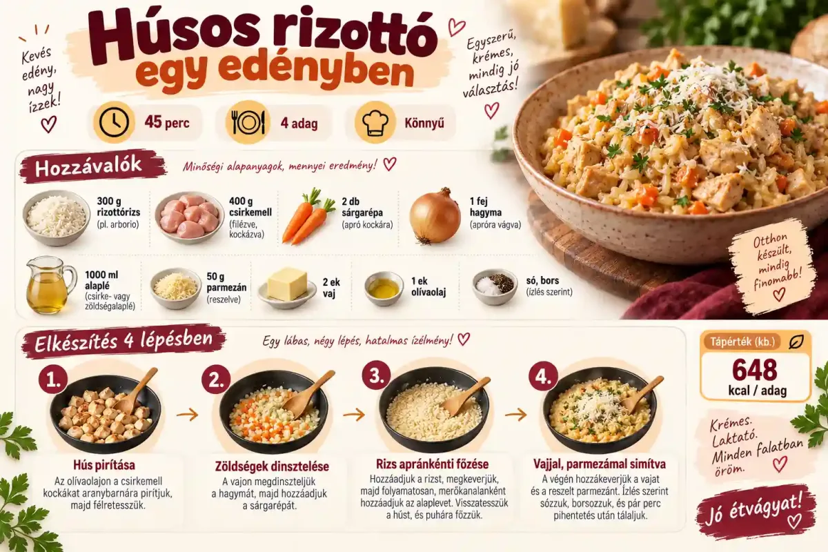Húsos rizottó
