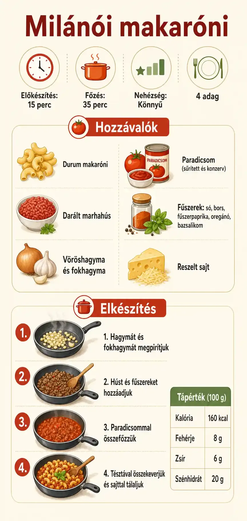 Milánói makaróni recept - az örök kedvenc