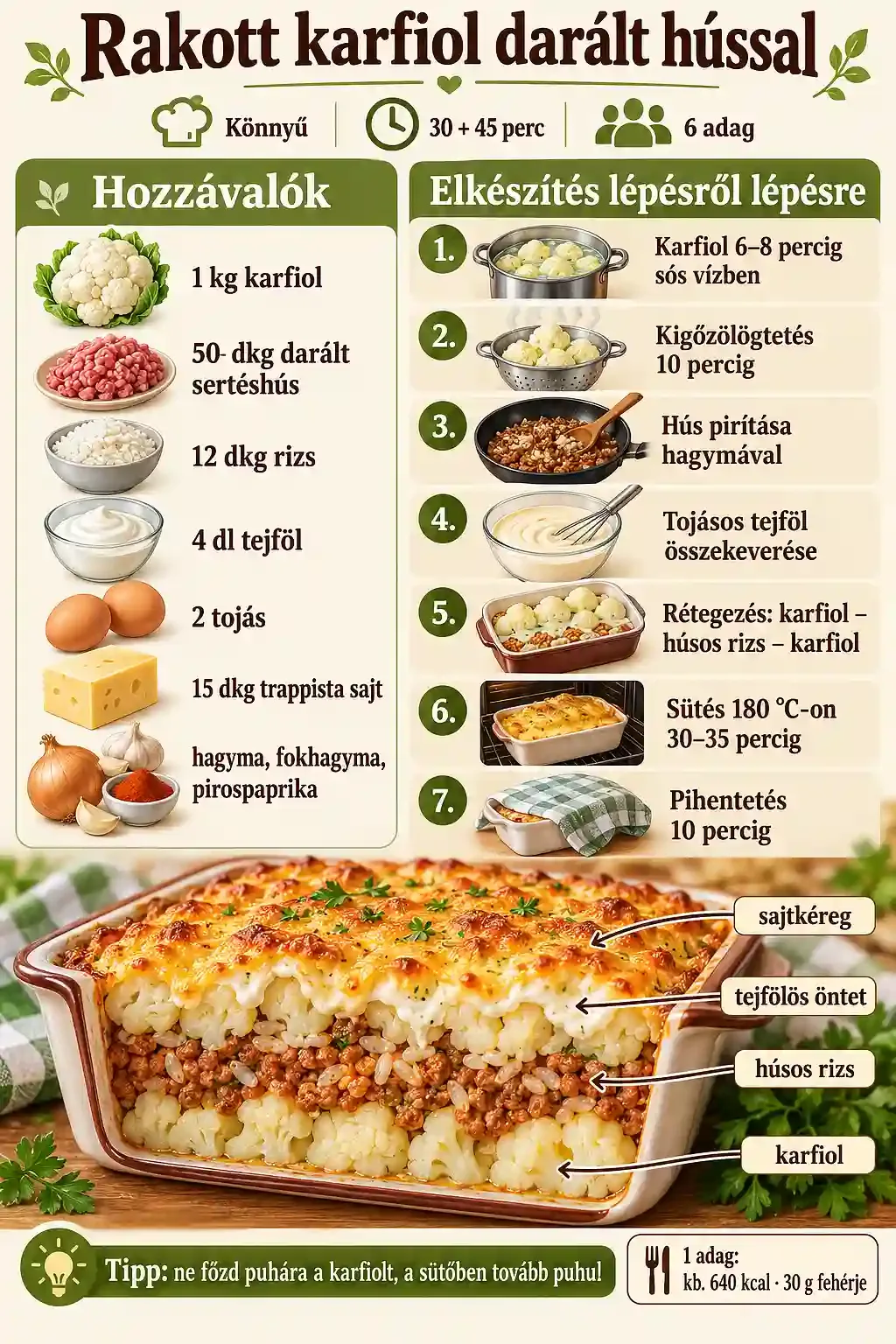 Házi rakott karfiol
