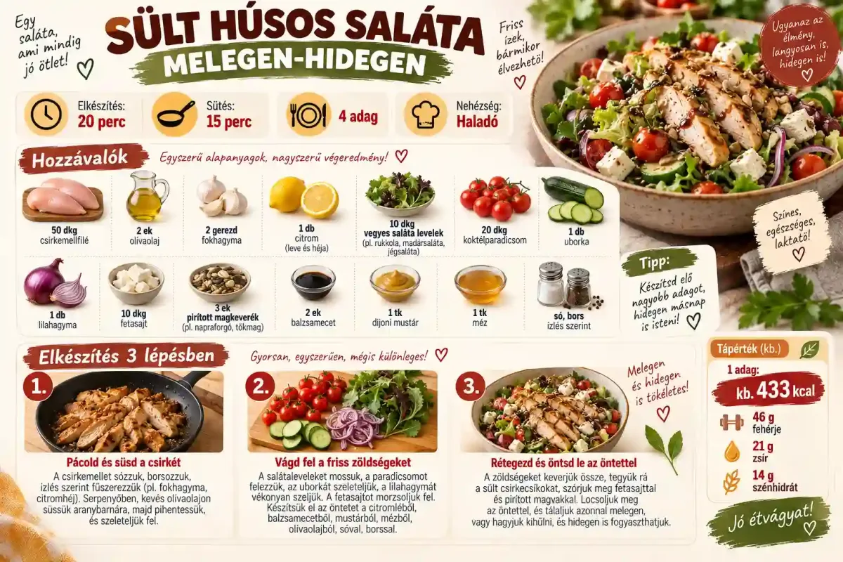 Sült húsos saláta melegen-hidegen